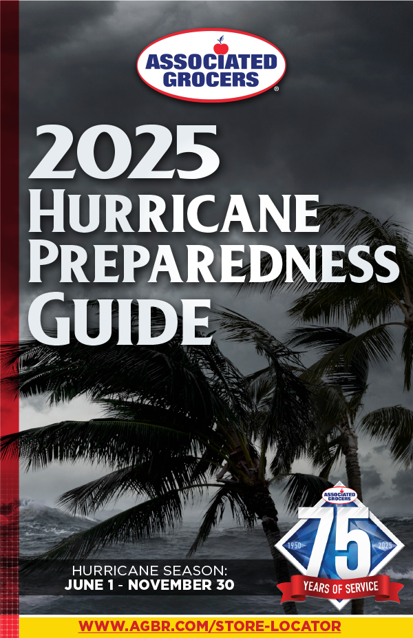 2025 Hurricane Preparedness Guide cover page with title and relevant imagery