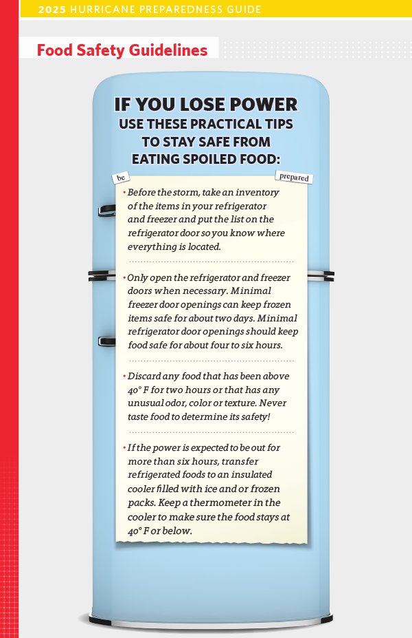 Hurricane Preparedness Checklist Page 9: Food safety guidelines